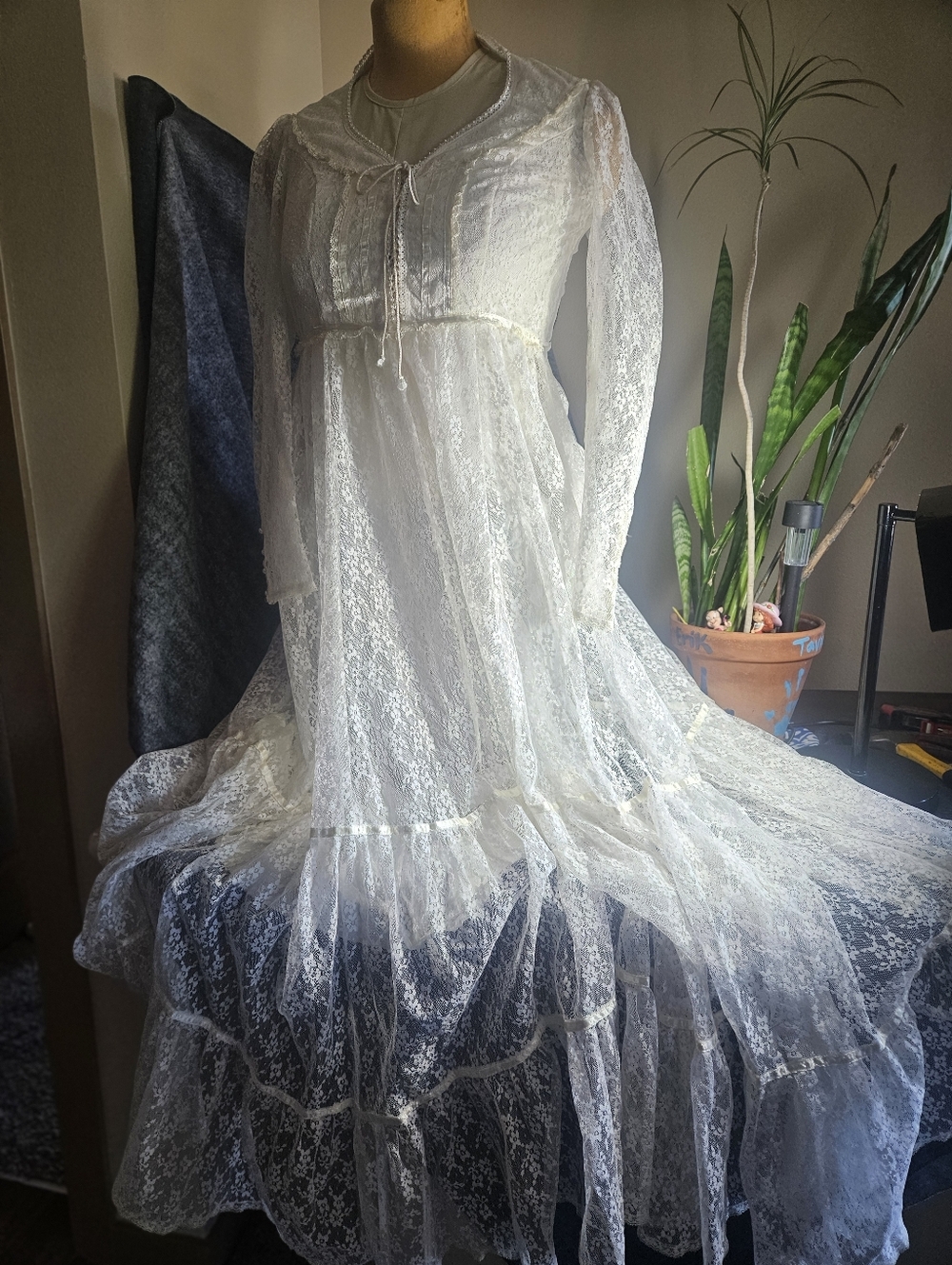 Vintage Gunne Sax Maxi  Wedding Dress